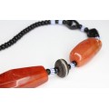 vechi colier tuareg . carnelian Idar-Oberstein & trade beads. Niger